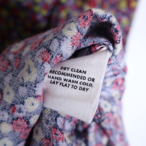 APIECE APART Las Alturas Mini Dress Dotty Floral Crimson Tiered Skirt Women's S - Picture 11 of 11